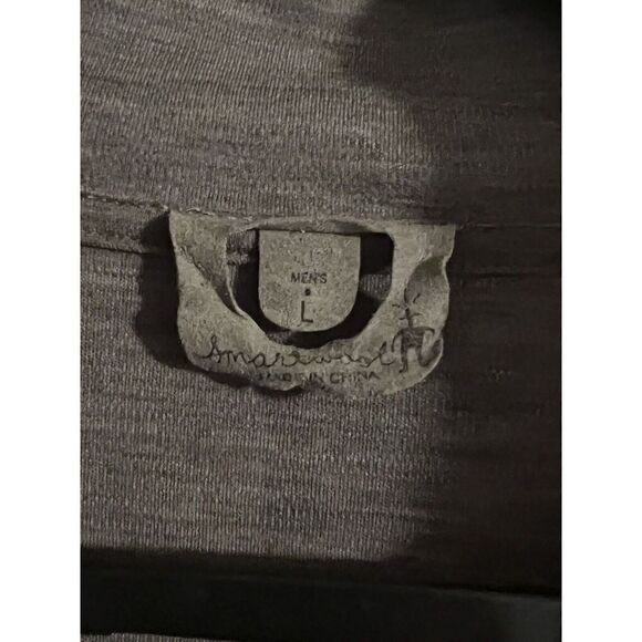 Smartwool Mens Grey Merino Wool 1/4 zip Pull Over Size Large Crewneck - Picture 3 of 5